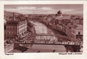 Oradea / Nagyvárad Körösparti részlet a Kishiddal (necirculata)