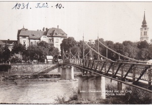 Oradea. Podul mic pe Cris. Koros kishid (scrisa 1931)