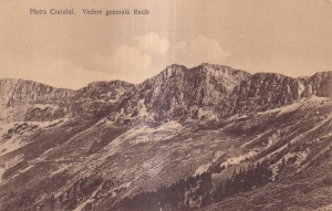 Piatra Craiului. Vedere Generala. Rucar (scrisa 1910)