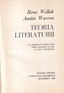 Rene Wellek, Austin Warren - Teoria literaturii