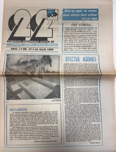 Revista 22, nr. 27, 20 iulie 1990
