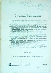 Revue des etudes sud-est europennes. Tome 21 / 1983, numarul 3 (juillet-septembre) - Img 2