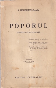 S. Mehedinti (Soveja) - Poporul. Cuvinte catre studenti (1939)