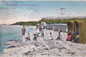 Techirghiol. Plaja de la Movila (circulata 1924)