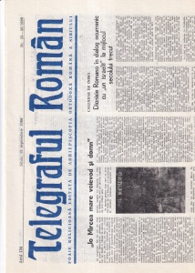 Telegraful roman, nr. 35-36, septembrie 1986. Foaie religioasa editata de Arhiepiscopia Ortodoxa Romana a Sibiului