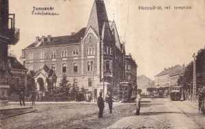 Timisoara / Temesvar. Hunyadi-ut, ref. templom (scrisa 1921)