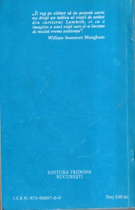 W. Somerset Maugham - Liza din mahalaua Lambeth - Img 2