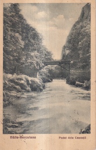 Baile Herculane. Podul dela Cascada (necirculata 1935)