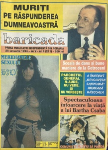 Baricada. Prima publicatie independenta din Romania, nr. 4, 25 ianuarie 1994