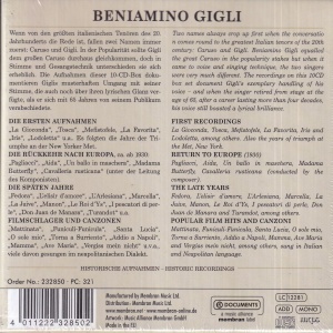Beniamino Gigli – La Gioconda, Rigoletto, L'elisir D'amore, Un Ballo In Maschera, Aida, Pagliacci A.M.O. (10 CD, sigilata) - Img 2