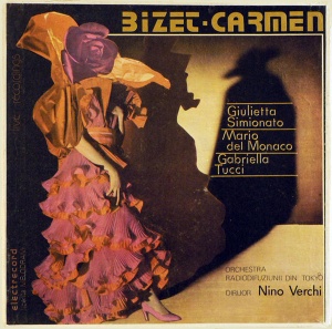 Bizet - Carmen. Giulietta Simionato, Mario del Monaco, Gabriella Tucci, Orchestra Radiodifuziunii din Tokyo (boxset, 3 viniluri)