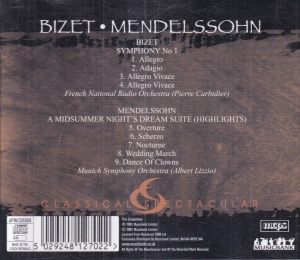 Bizet, Mendelssohn - Symphony No 1. A Midsummer Nights Dream Suite - Img 2
