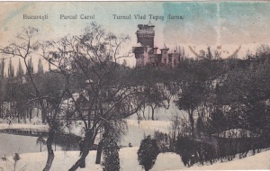 Bucuresti. Parcul Carol. Turnul Vlad Tepes /Iarna/ (scrisa 1921)