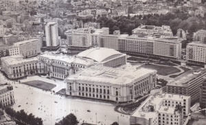 Bucuresti. Piata Palatului R. P. R. Vedere din helicopter (circulata 1960)