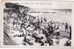 Carmen-Sylva. Plaja Turcul si Solarii (circulata 1938)