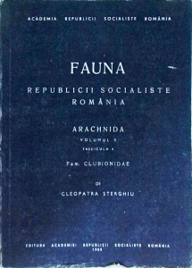 Cleopatra Sterghiu - Fauna R.S. Romania. Arachnida, volumul 5, fascicula 4: familia Clubionidae