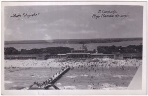 Constanta. Plaja Mamaia din avion (necirculata)