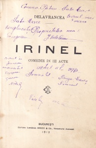 Delavrancea - Irinel. Comedie in III acte (1912)