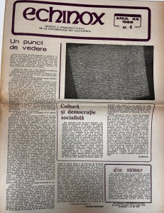 Echinox, nr. 4, 1988. Revista de Cultura a Studentilor de la Universitatea din Cluj