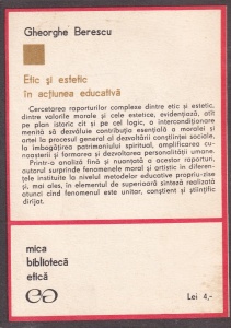 Gheorghe Berescu - Etic si estetic in actiunea educativa - Img 2