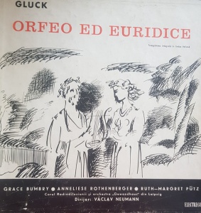 Gluck – Orfeo Ed Euridice (inregistrare integrala in limba italiana). Grace Bumbry. Anneliese Rothenberger, Ruth-Margret Putz. Corul Radioteleviziunii si Orchestra Gewandhaus din Leipzig, dirijor Vaclav Neumann (boxset, 2 viniluri)
