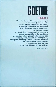Goethe - Opere, volumul 3. Teatru II. Pescarita. Ifigenia in Taurida. Egmont. Torquato Tasso. Marele Cophta. Pandora - Img 2