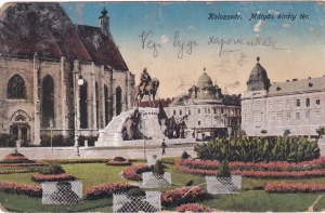 Kolozsvar. Matyas kiraly ter (circulata 1920)