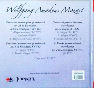 Mari Compozitori, Volumul 10: Mozart (cu CD) - Img 2