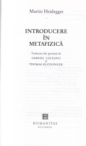 Martin Heidegger - Introducere in metafizica - Img 2