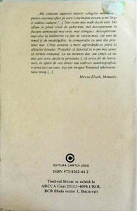 Mircea Eliade - Romanul adolescentului miop (2005) - Img 2