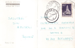 Muntii Apuseni - Stana de vale (circulata 1979) - Img 2