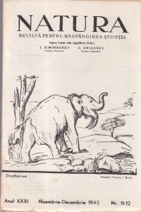 Natura. Revista pentru raspandirea stiintei, anul XXXI, nr. 11-12, noiembrie-decembrie 1942