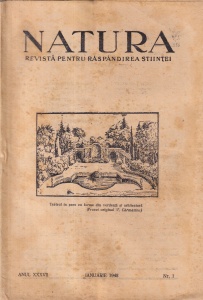 Natura. Revista pentru raspandirea stiintei, anul XXXVII, nr. 1, ianuarie 1948