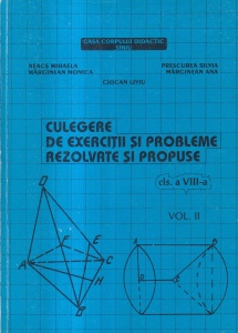 Neacsu Mihaela, Prescurea Silvia, Marginean Monica - Culegere de exercitii si probleme rezolvate si propuse. Clasa a VIII-a, volumul 2