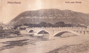 Piatra-Neamt. Podul peste Bistrita (1926, necirculata)