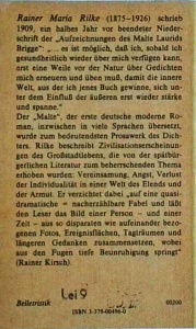 Rainer Maria Rilke - Die Aufzeichnungen des Malte Laurids Brigge - Img 2