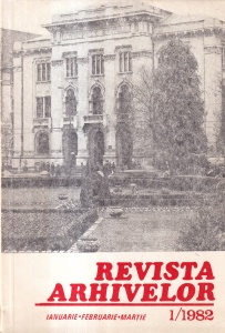 Revista Arhivelor, nr. 1, ianuarie-februarie-martie, 1982