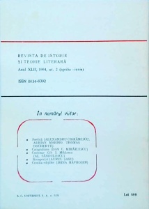 Revista de istorie si teorie literara. Aprilie - Iunie 1994 - Img 2