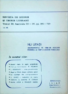Revista de istorie si teorie literara. Iulie - Decembrie 1987 - Img 2