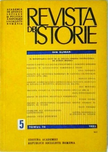 Revista de Istorie, tomul 38, numarul 5, anul 1985