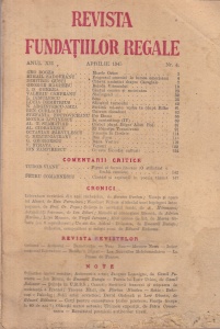 Revista Fundatiilor Regale, anul XII, nr. 4, aprilie 1945