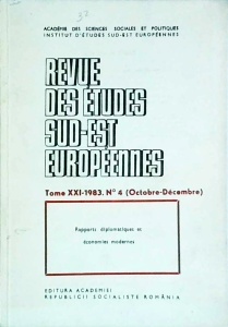 Revue des etudes sud-est europennes. Tome 1983, numarul 4 (octobre-decembre)