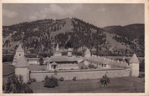 Romania. Manastirea Sucevita. Vedere generala (circulata 1937)