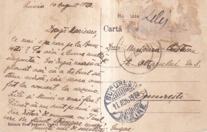 Sinaia Vedere cu Gara (circulata 1923) - Img 2