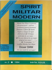 Spirit Militar Modern, nr. 2, 1994. Revista de psihologie militara, sociologie si teoria educatiei