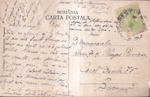 Suvenir din Busteni Vedere Generala iarna (circulata 1914) - Img 2