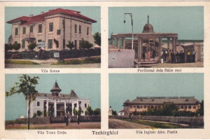 Techirghiol. Vila Scena. Pavilionul dela Baile reci. Vila Toma Cretu. Vila Inginer Alex. Pastia (necirculata)