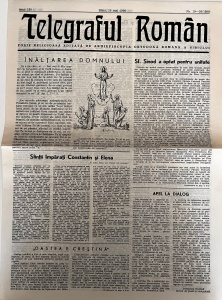 Telegraful roman, nr. 19-20/1990, 15 mai 1990. Foaie religioasa editata de Arhiepiscopia Ortodoxa Romana a Sibiului