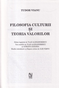 Tudor Vianu - Filosofia culturii si teoria valorilor - Img 2