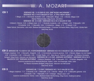 W.A. Mozart - Serenades No. 5-7, 9, 13 "A Little Night Music" (3 CD) - Img 2